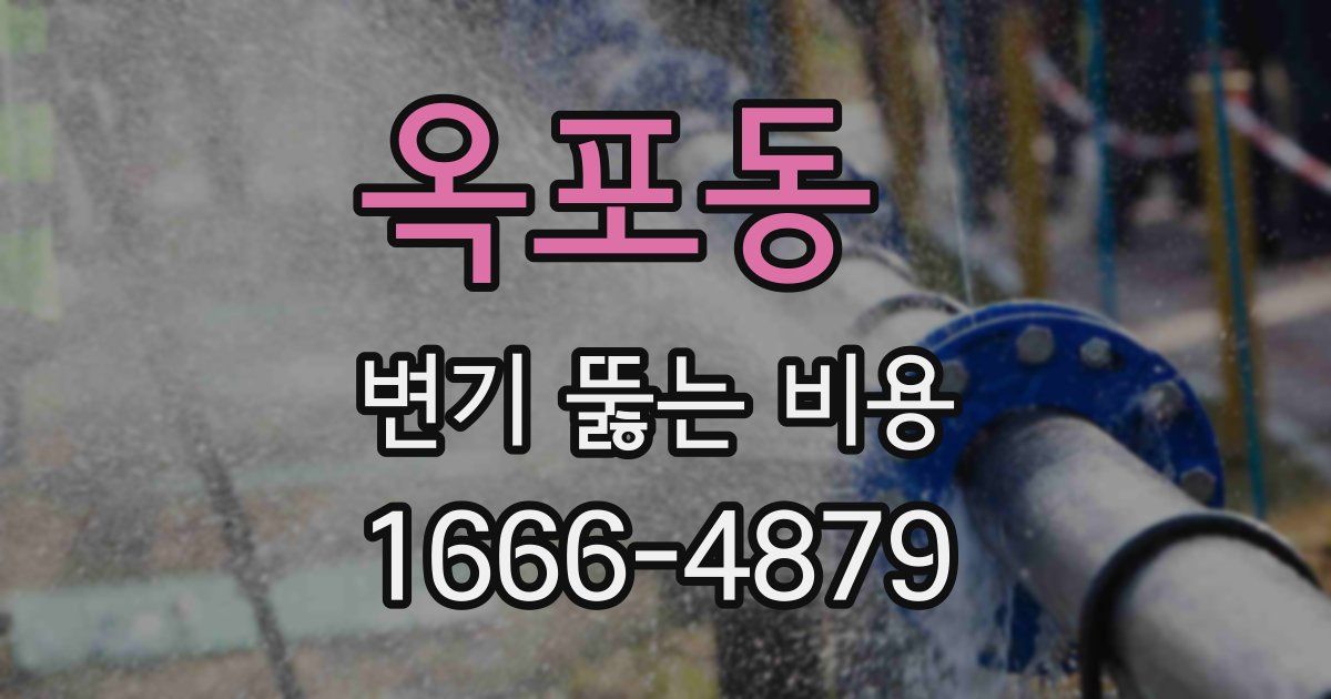 옥포동 변기 뚫는 비용