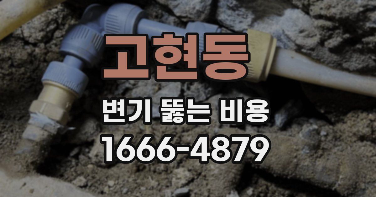 고현동 변기 뚫는 비용
