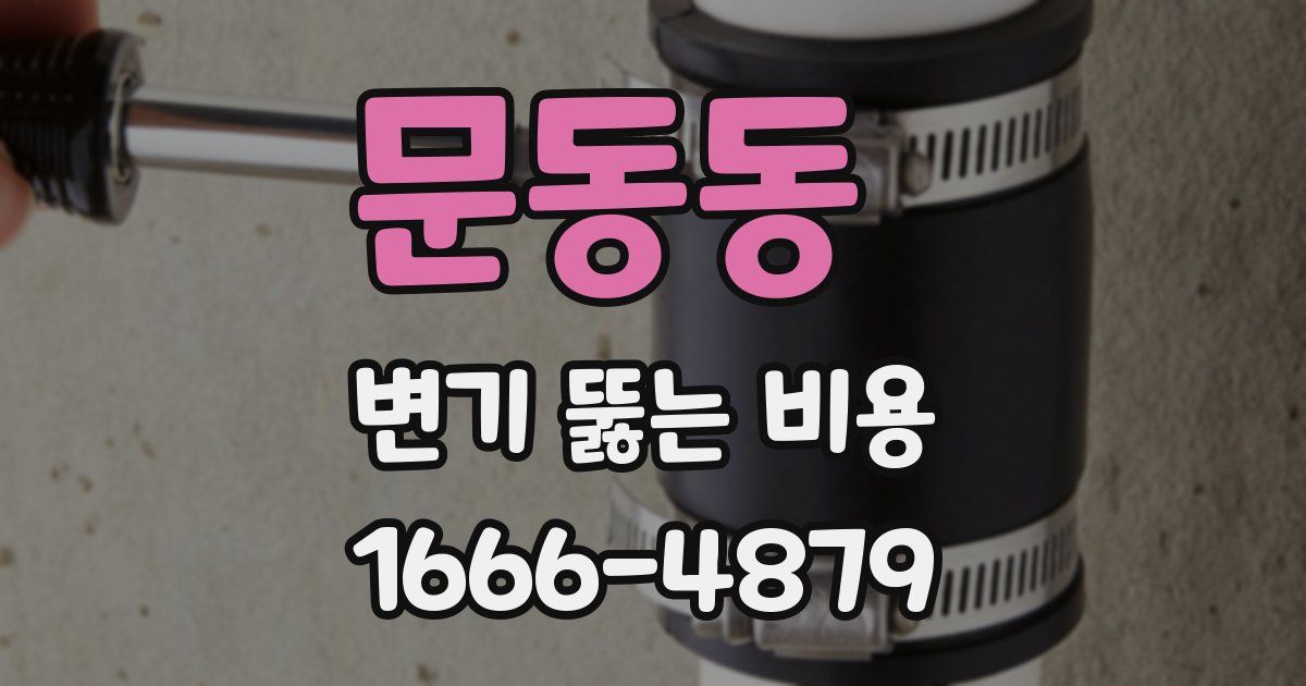문동동 변기 뚫는 비용