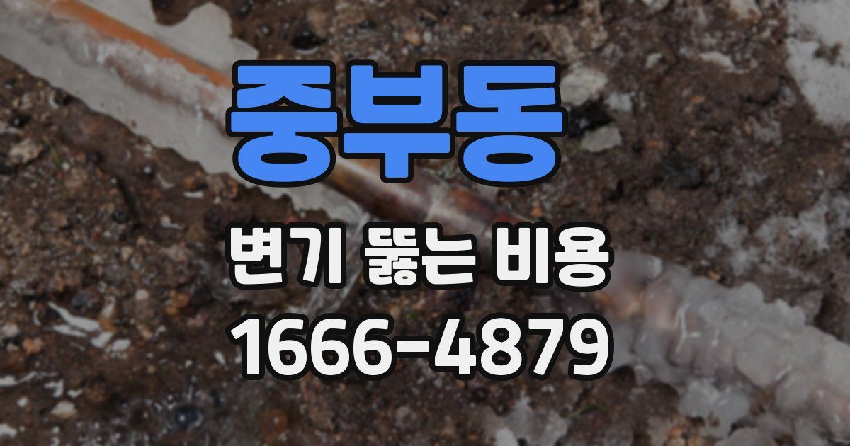 중부동 변기 뚫는 비용