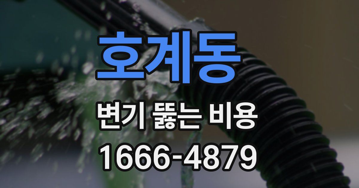호계동 변기 뚫는 비용