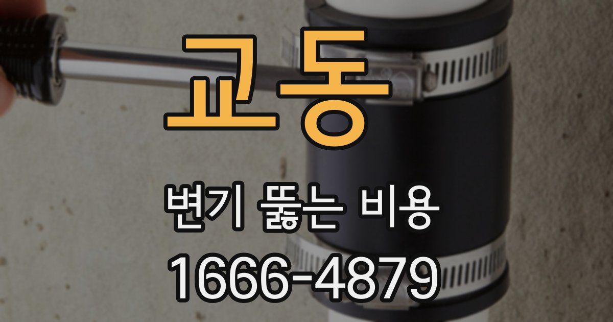 교동 변기 뚫는 비용