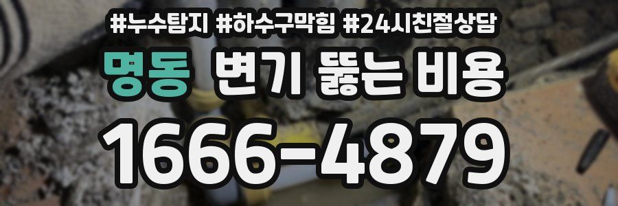 명동 변기 뚫는 비용