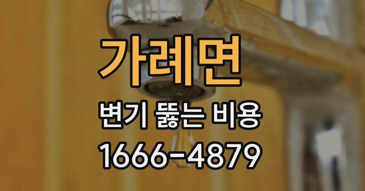 가례면 변기 뚫는 비용