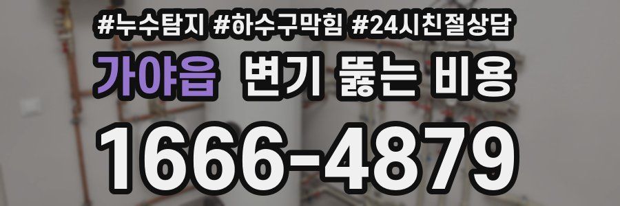 가야읍 변기 뚫는 비용