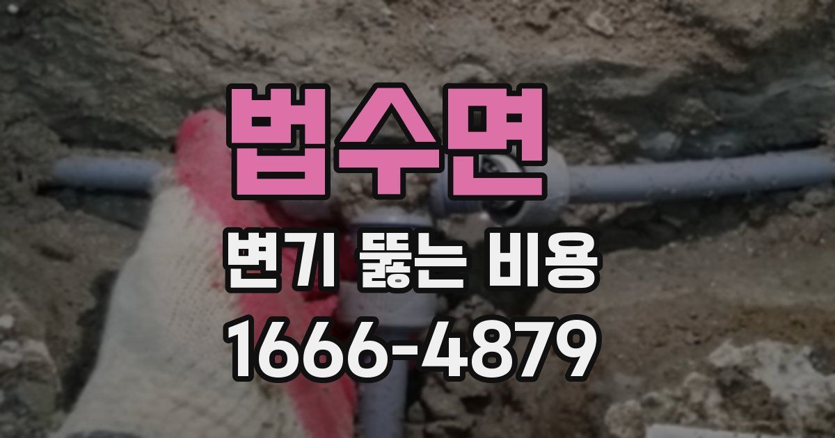 법수면 변기 뚫는 비용