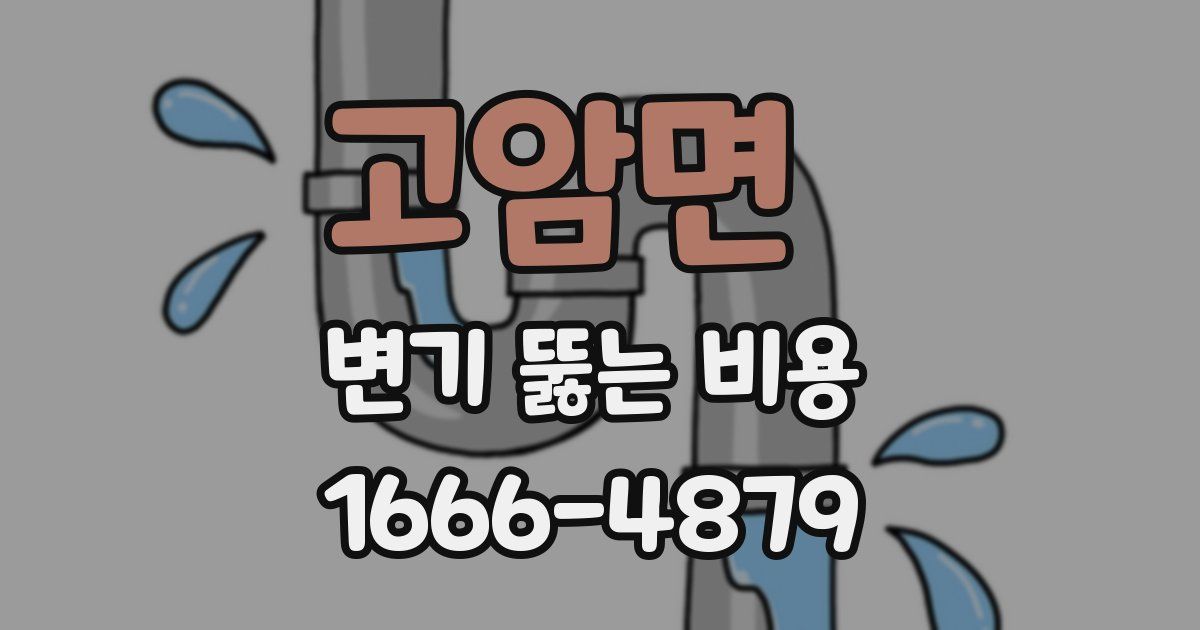 고암면 변기 뚫는 비용