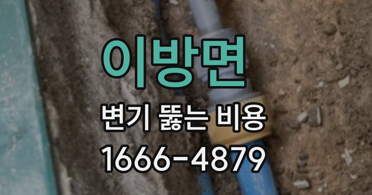 이방면 변기 뚫는 비용