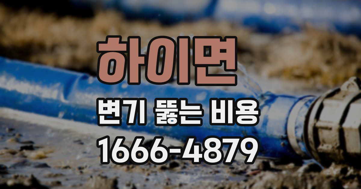 하이면 변기 뚫는 비용