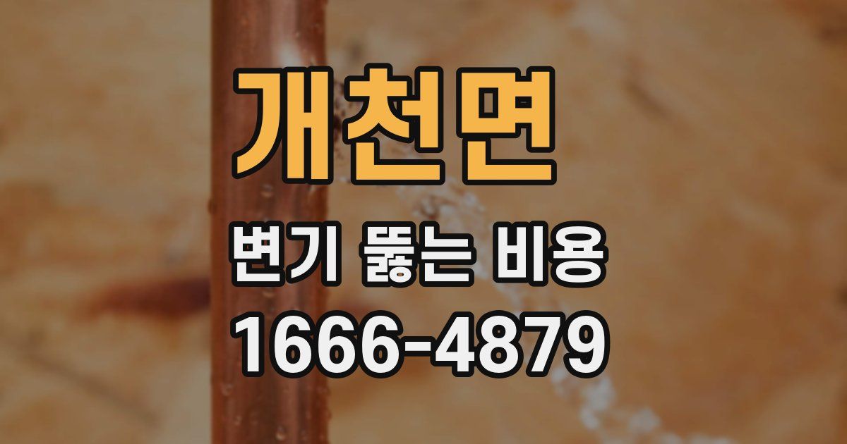 개천면 변기 뚫는 비용