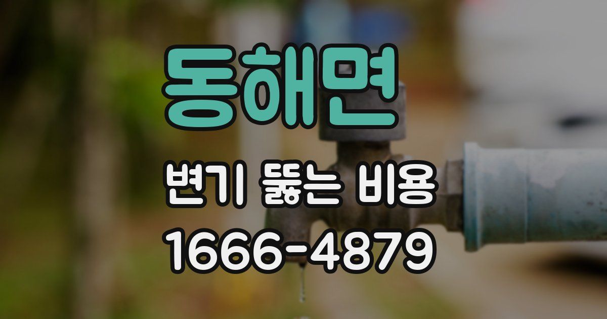 동해면 변기 뚫는 비용