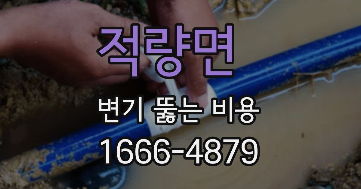 적량면 변기 뚫는 비용