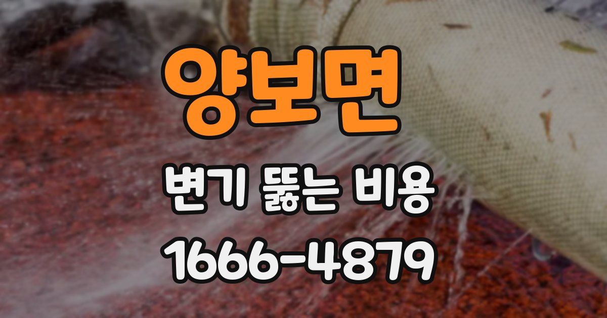 양보면 변기 뚫는 비용