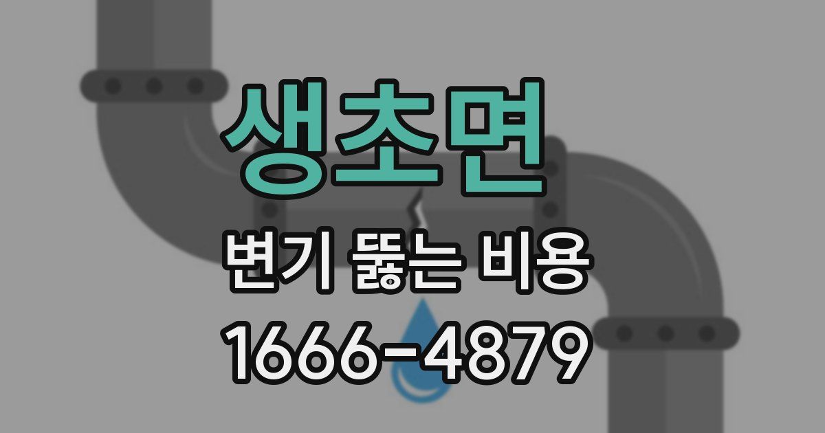 생초면 변기 뚫는 비용