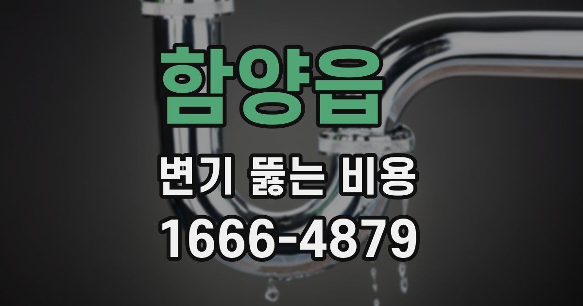 함양읍 변기 뚫는 비용