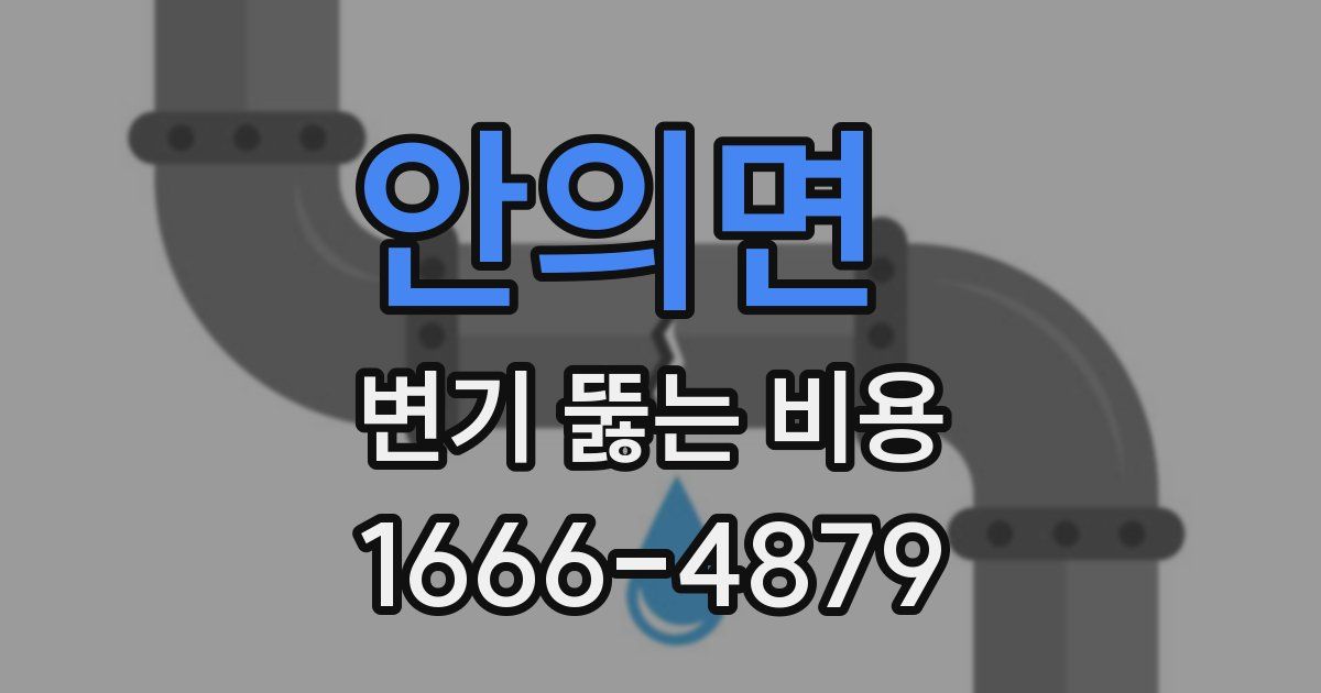 안의면 변기 뚫는 비용