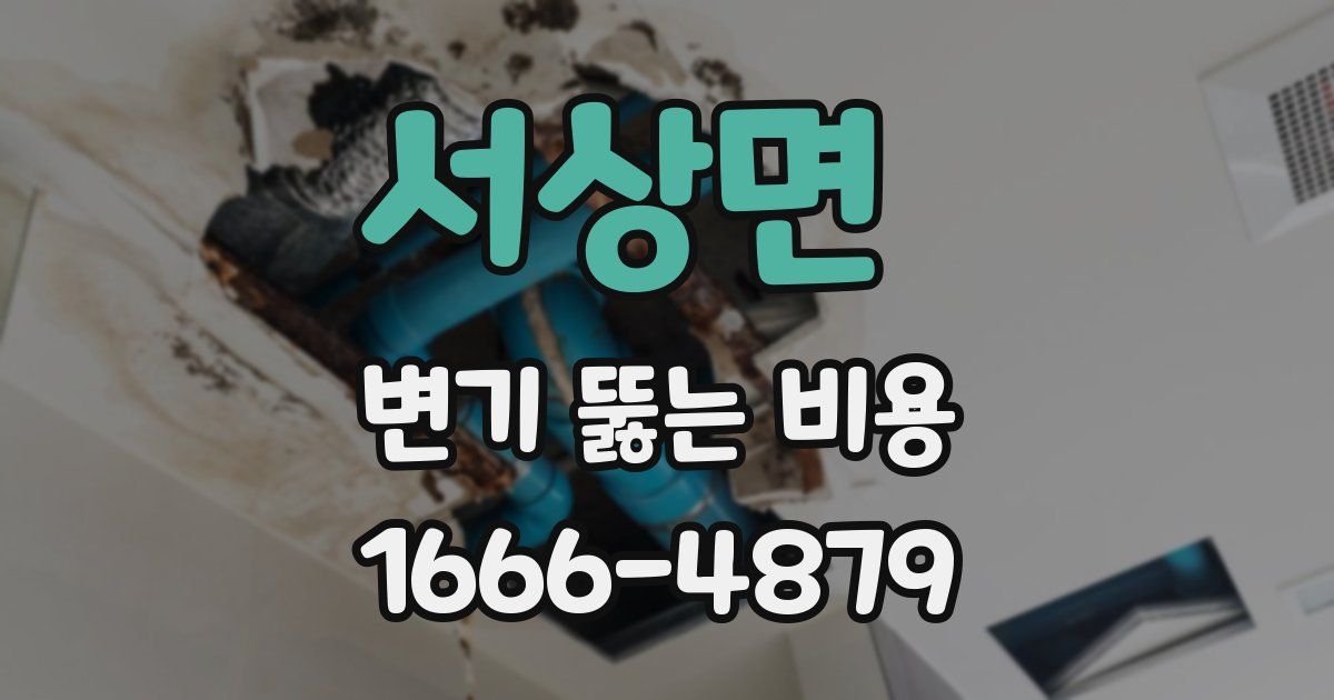 서상면 변기 뚫는 비용