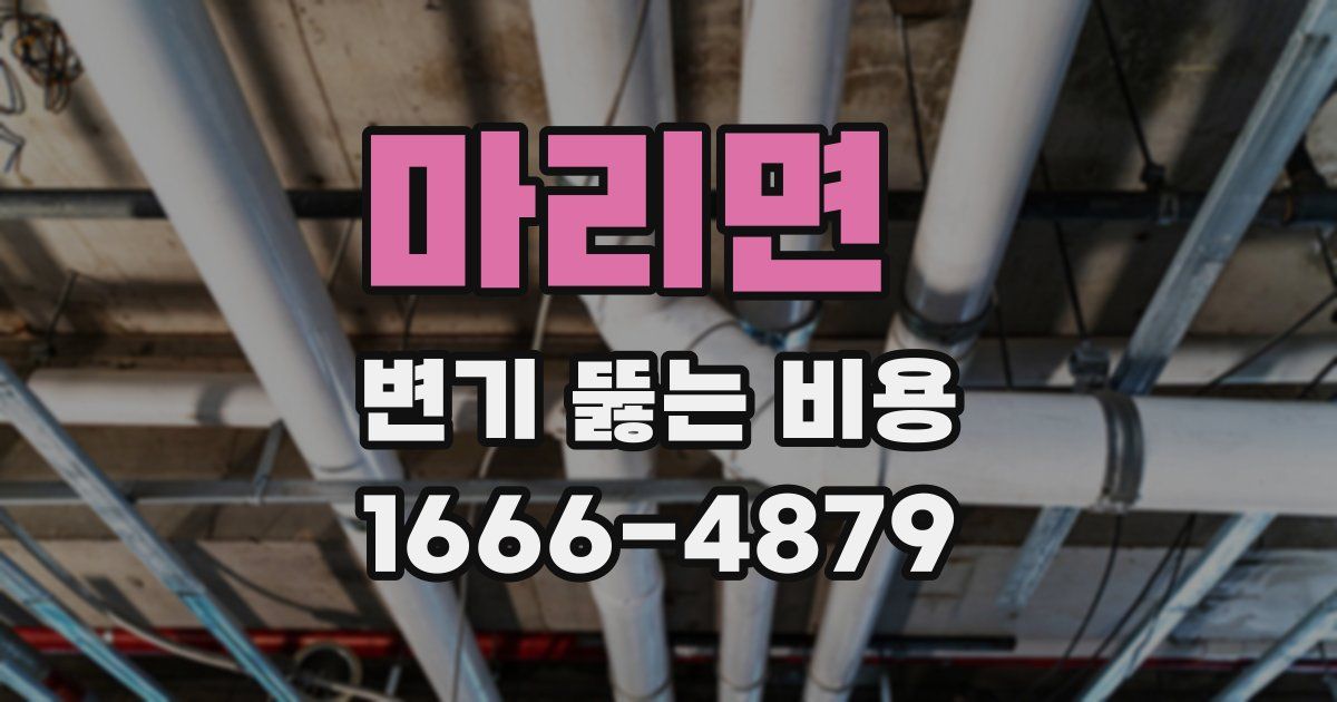 마리면 변기 뚫는 비용