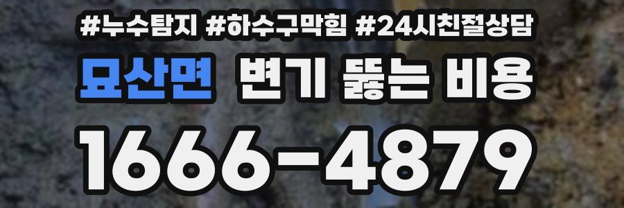 묘산면 변기 뚫는 비용