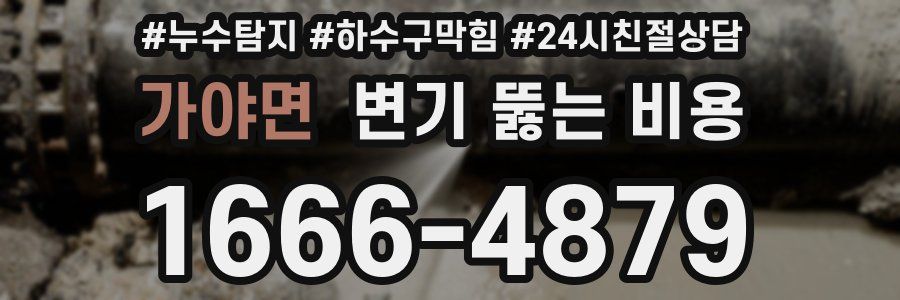 가야면 변기 뚫는 비용