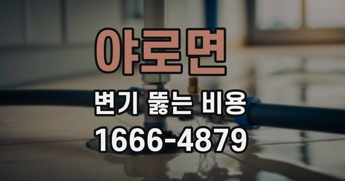야로면 변기 뚫는 비용