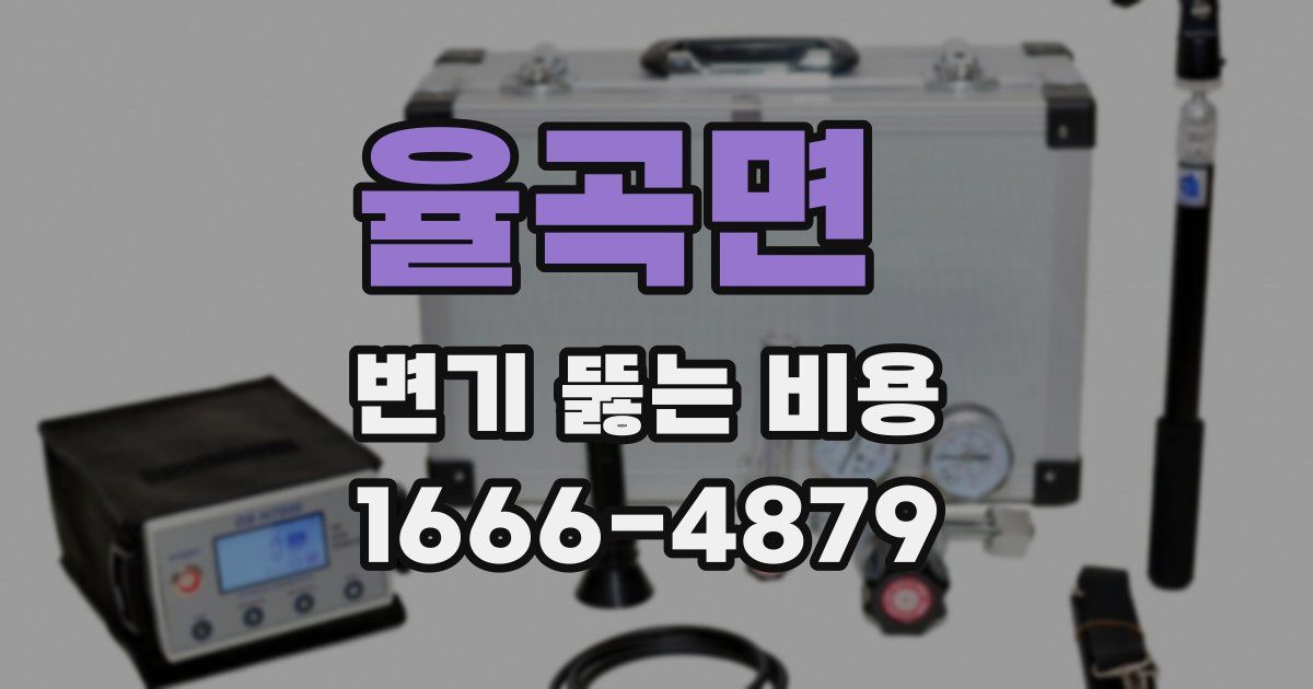 율곡면 변기 뚫는 비용