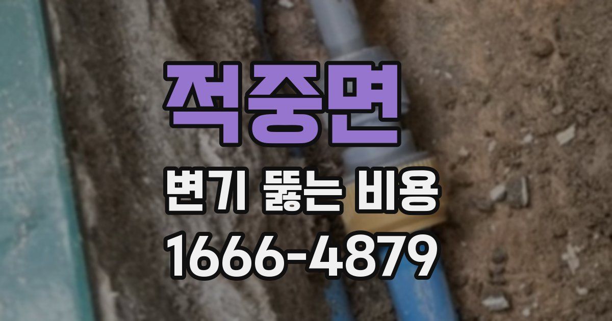 적중면 변기 뚫는 비용