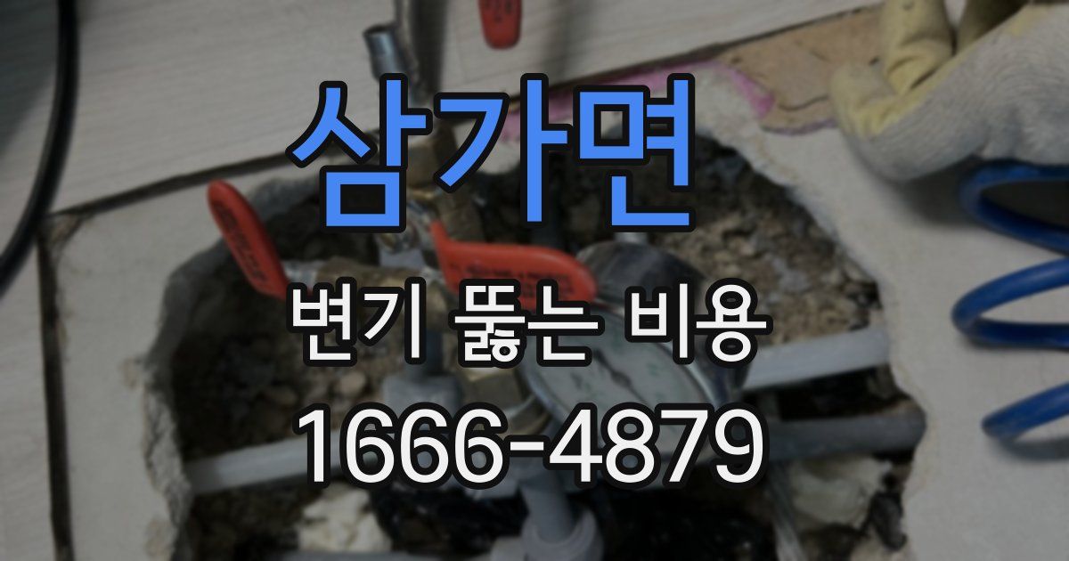 삼가면 변기 뚫는 비용