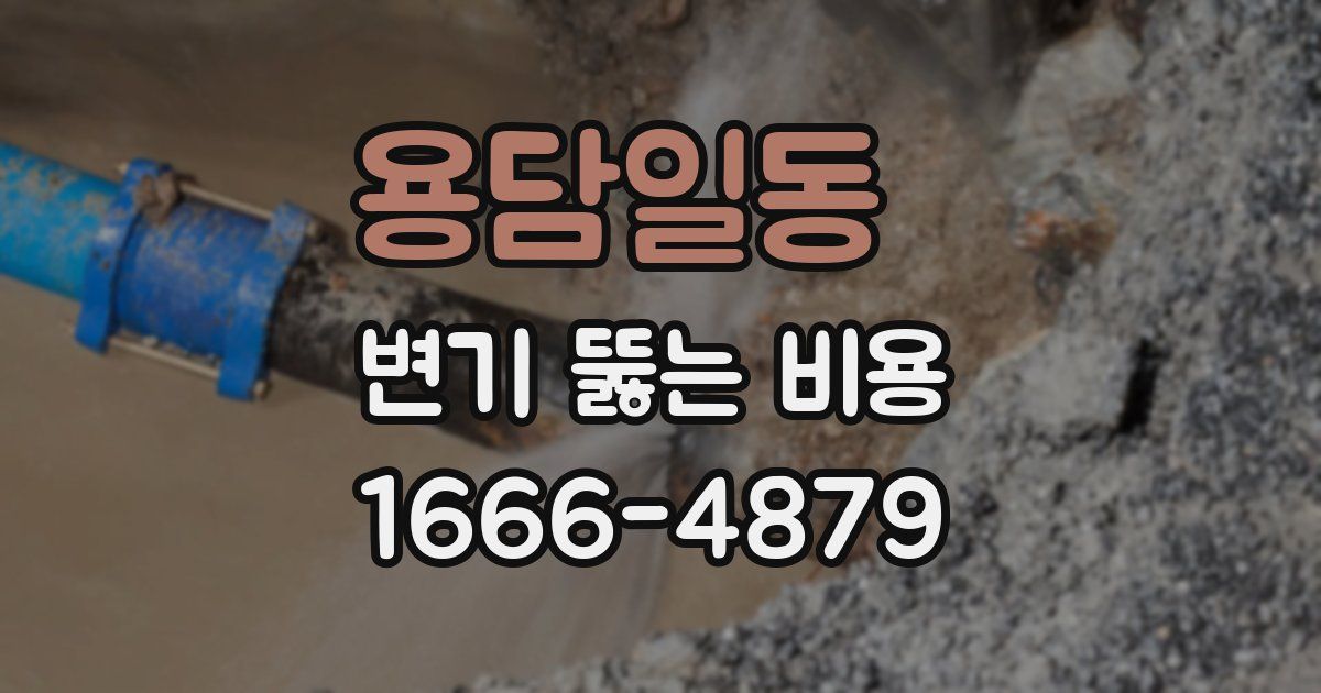 용담일동 변기 뚫는 비용