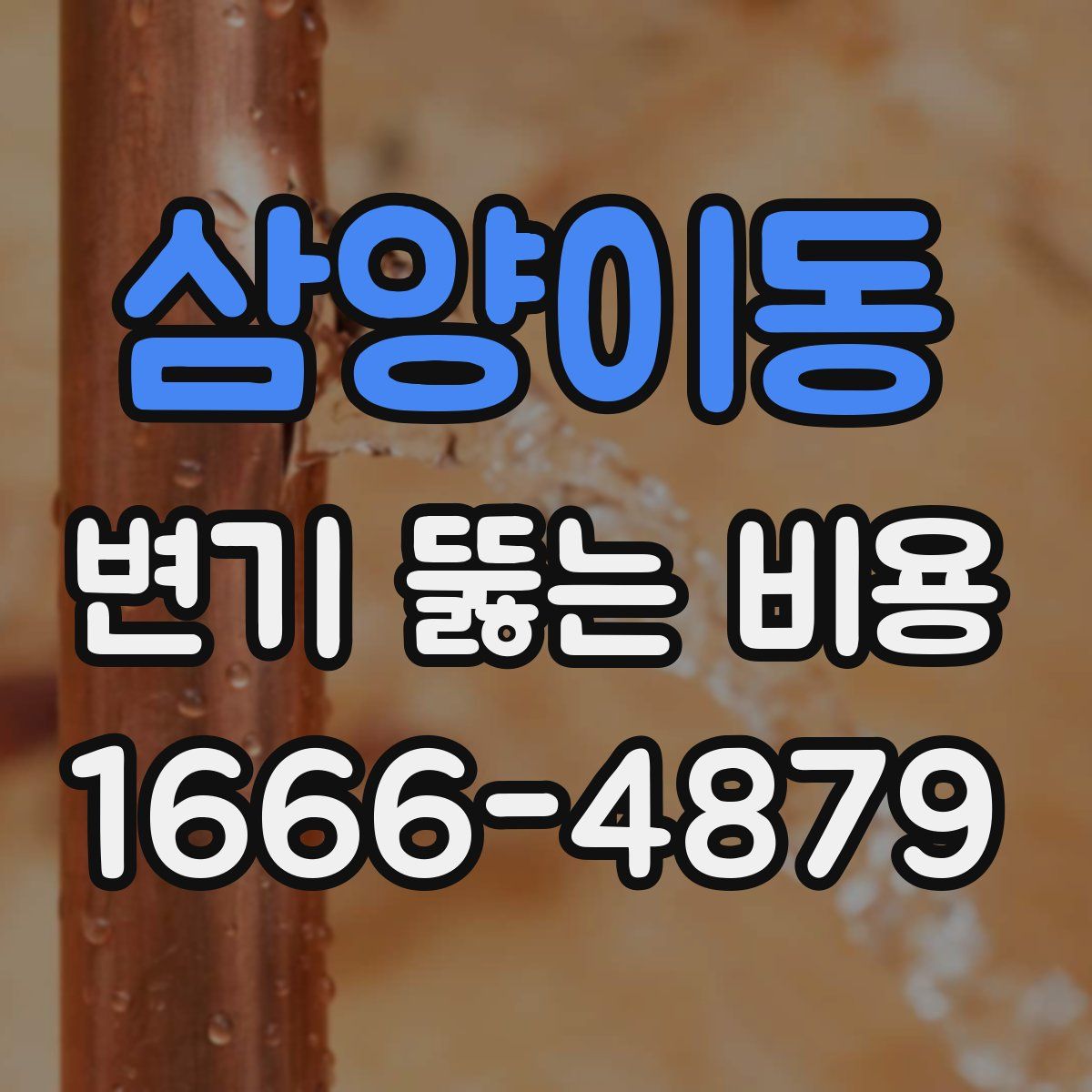 삼양이동 변기 뚫는 비용