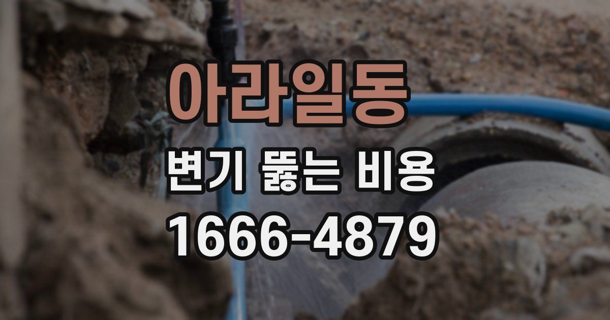 아라일동 변기 뚫는 비용