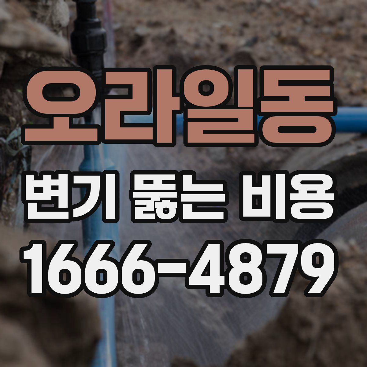 오라일동 변기 뚫는 비용