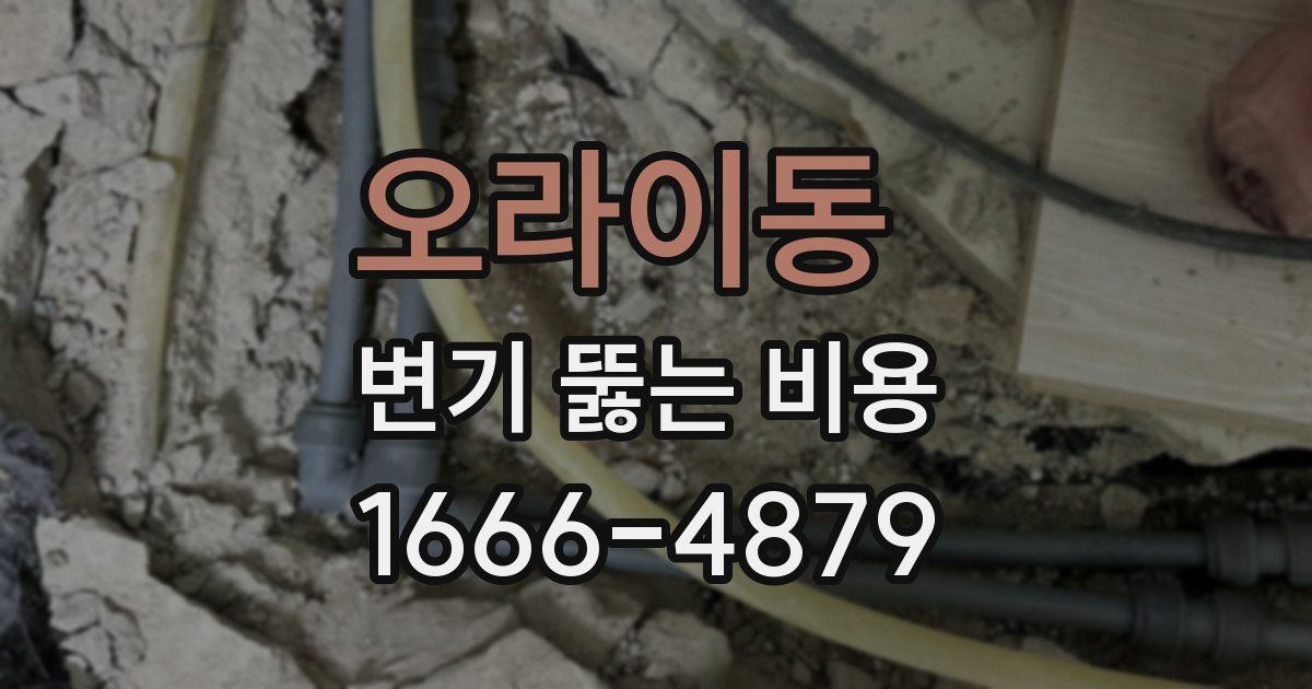 오라이동 변기 뚫는 비용