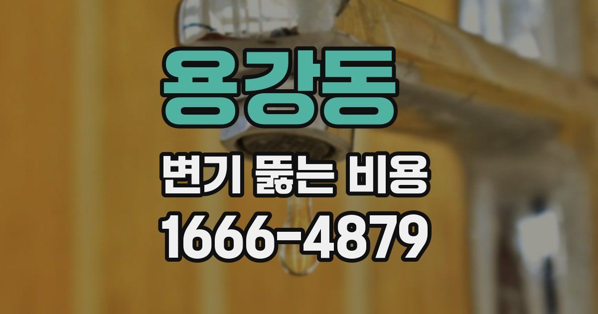 용강동 변기 뚫는 비용