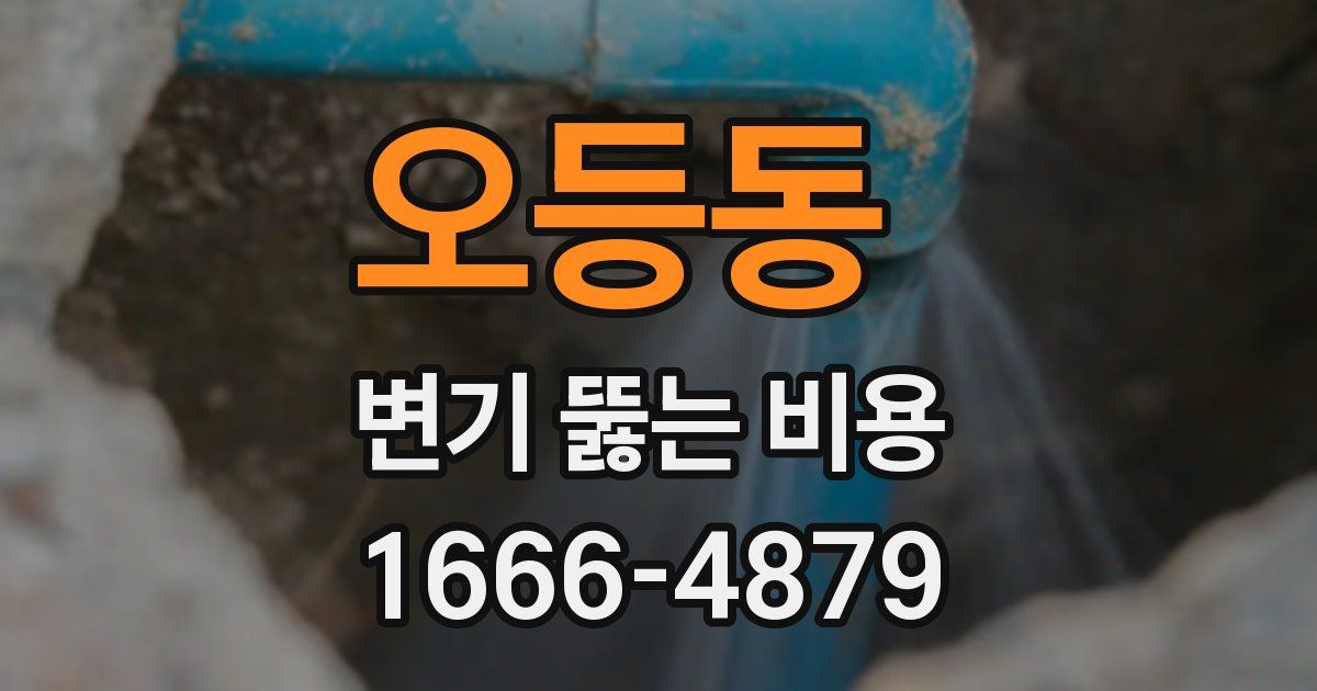 오등동 변기 뚫는 비용