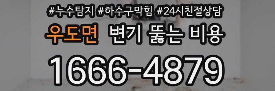 우도면 변기 뚫는 비용