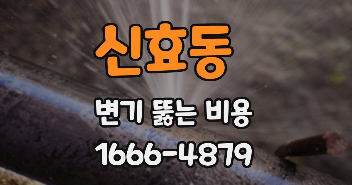 신효동 변기 뚫는 비용