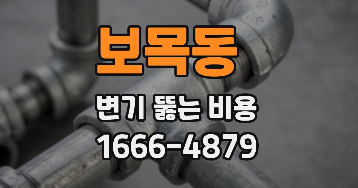 보목동 변기 뚫는 비용