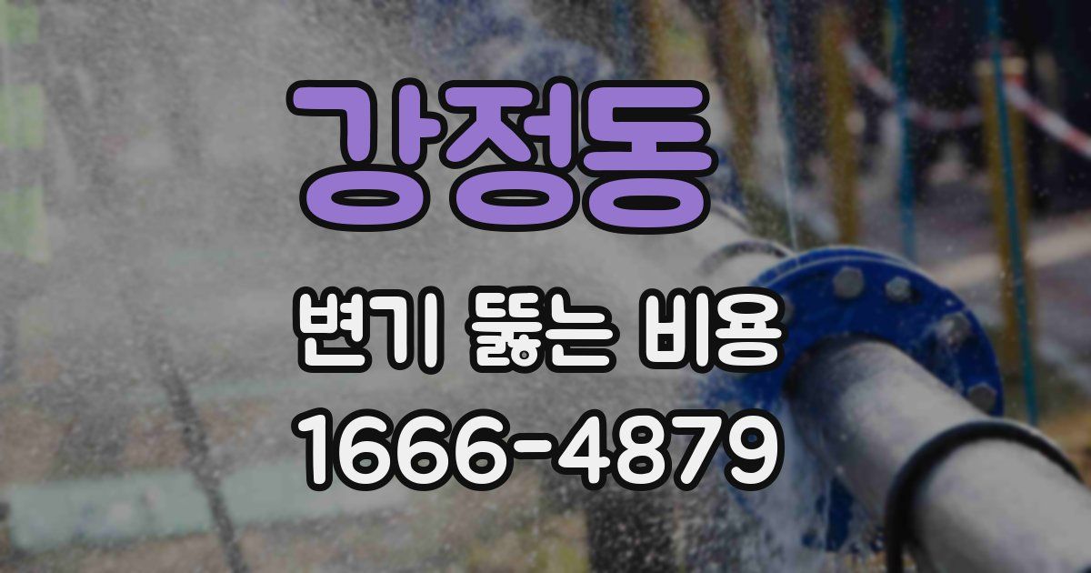 강정동 변기 뚫는 비용