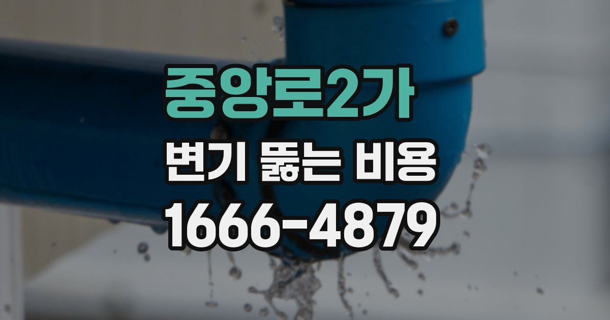 중앙로2가 변기 뚫는 비용