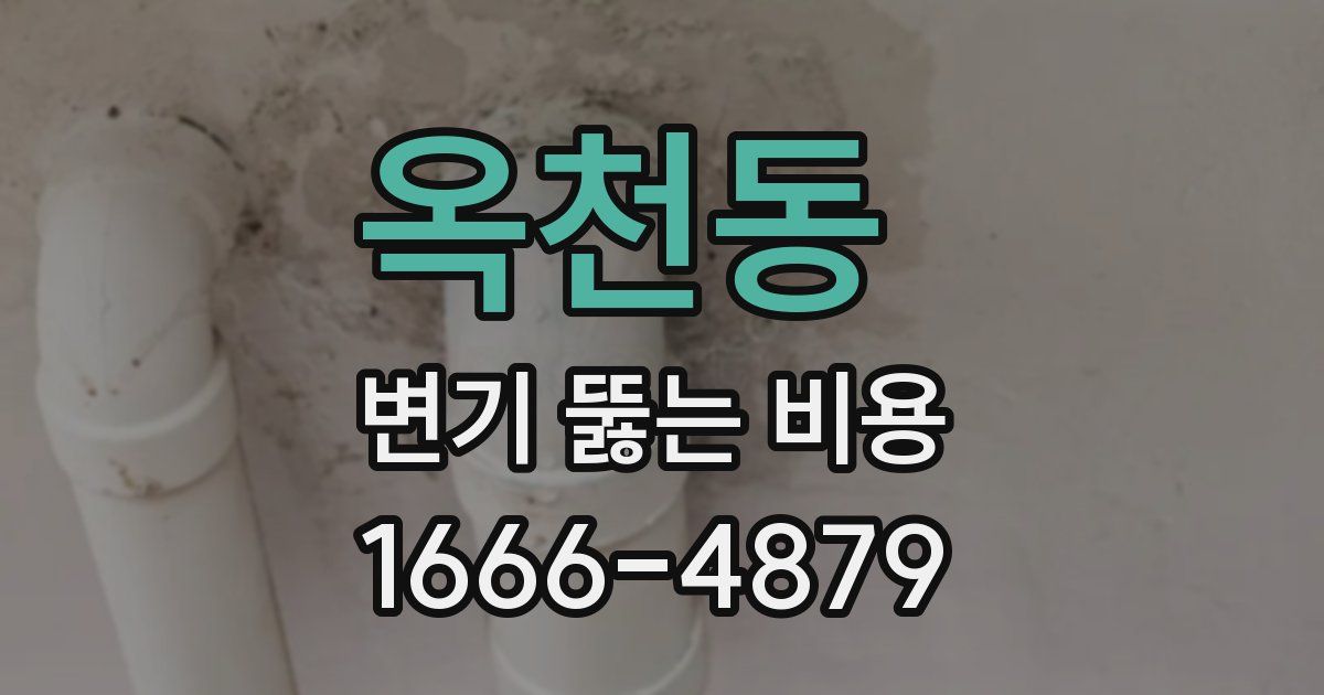 옥천동 변기 뚫는 비용