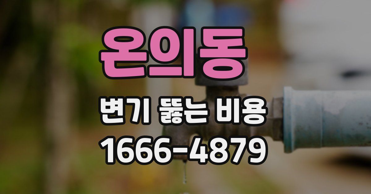 온의동 변기 뚫는 비용