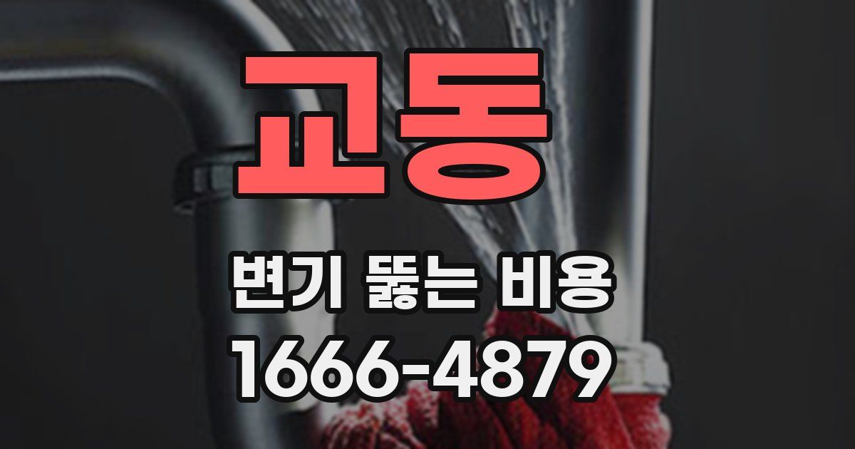 교동 변기 뚫는 비용