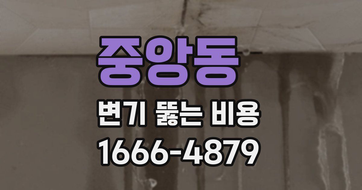 중앙동 변기 뚫는 비용