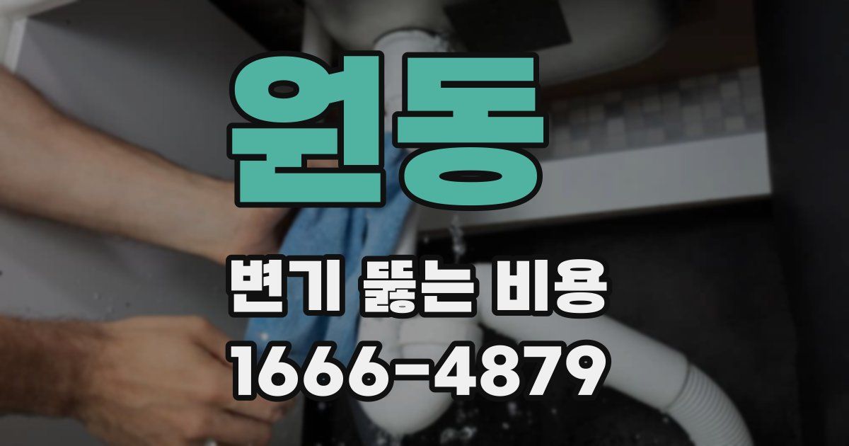 원동 변기 뚫는 비용