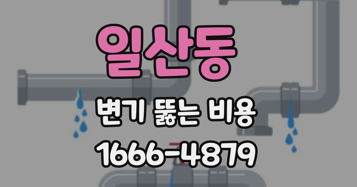 일산동 변기 뚫는 비용