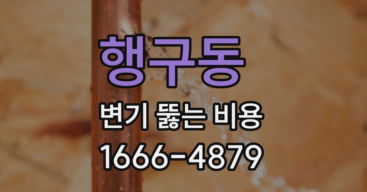 행구동 변기 뚫는 비용