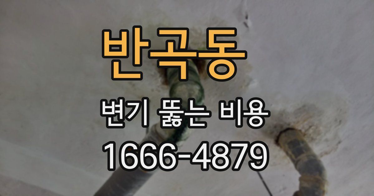 반곡동 변기 뚫는 비용