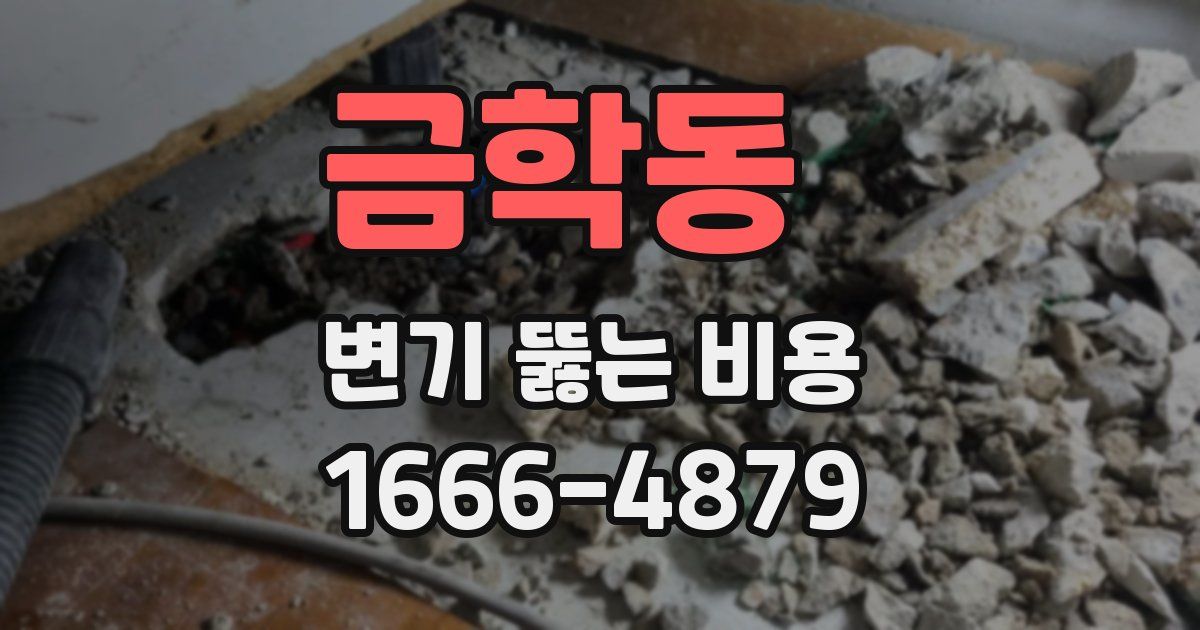 금학동 변기 뚫는 비용