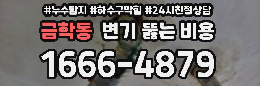 금학동 변기 뚫는 비용